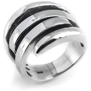 Silverly Herren Damen .925 Sterling Silber massiv überlappende Banden Ring, Größe: 60 (19.1)