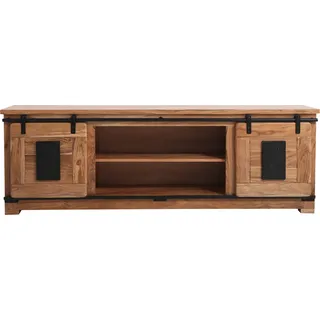 Lowboard ABCDE 180 cm Industrial Design aus Akazienholz & Metall