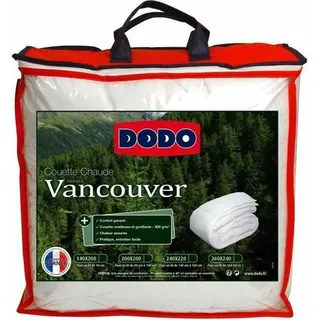 DODO Vancouver warme Steppdecke 200 x 200 cm, 400 g/m2 Füllung, Weiß, Polyesterfaser VOLUPT’AIR, PolyBaumwolle 80/20 - Weiß