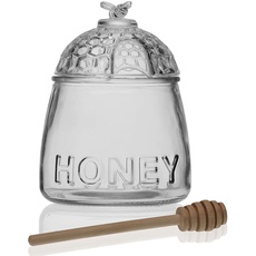 MGE - Gewürzgläser - Sirup- / Honigspender - Honigtopf - Honey Pot - Honigbehälte - Sahnekännchen - 500 mL