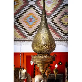 Orientalisch Marokkanische Deckenleuchte Gold Kronleuchter
