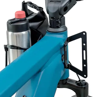 vipstar Multiadapter für E-Bikes - Adapter für vier Zubehörteile, Flaschenhalter, Schloßhalter, aus Edelstahl, schwarz