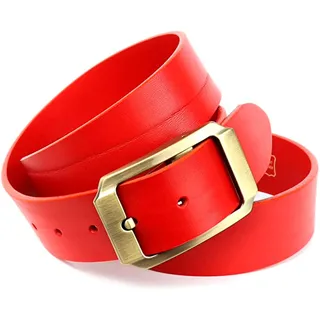Ledergürtel ANTHONI CROWN, Damen, Gr. 90, rot, Rindsleder, Gürtel Ledergürtel