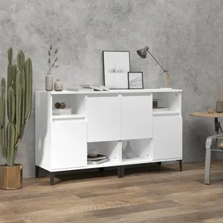 vidaXL Sideboards 2 Stk. Weiß 60x35x70 cm Holzwerkstoff - Weiß