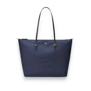 Lauren Ralph Lauren für Damen. 431950007001 Große Keaton Tote-Tasche aus marineblauem Nylon (OSFA), Lässig, Recyceltes Nylon