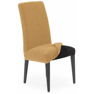 SOFASKINS® Esszimmerstuhlbezüge, 2er-Pack, super elastisch, atmungsaktiv und langlebig, Stuhlbezug mit Rückenlehne, einfach anzubringen, Größe 40-60 cm, Gelb