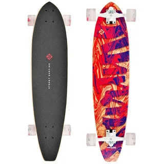 Street Surfing Cut Kicktail 36 ́ Streaming Longboard - Blue / Red - One Size