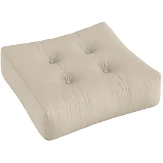 Karup Design Pouf »MORE POUF OUTTM Made in Europe, mehrere Farben, vielseitig einsetzbar« (B/H/T ca: 70x70x22cm, flexible Sitzgelegenheit, schmutz- und wasserabweisend, outdoor, beige