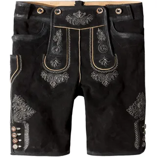 Stockerpoint Herren Lederhose Beppo4 I Größe 44-64 I Bequeme Trachtenhose in edler Hirschoptik mit Gürtel I Aus 100% hochwertigem Wildbockleder I Perfekt für Trachten & Festlichkeiten