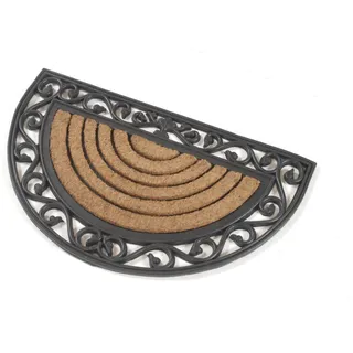 Kai Wiechmann Fußmatte Premium Gummi und Kokos halbrund 76 x 46 cm robust