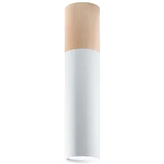 Sollux LIGHTING Pablo 1 Spotlight Decken-Pendelleuchte, minimalistisches & industrielles Design, austauschbare GU10-Glühbirne, 1 x 40 W, Naturholz & S - Bronze