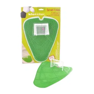 Klokicker - Fußball Urinalsieb als Pissoir-Einsatz, Der Kick für Ihre männlichen Gäste, 1 Packung = 2 Klokicker für 2 Urinalbecken
