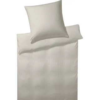 ELEGANTE Solid Stripe Jersey sand 155 x 220 cm + 80 x 80 cm