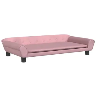 Kindersofa Rosa 100x50x26 cm Samt - Rosa