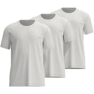 T-Shirt TOM TAILOR, Herren, Gr. 8, weiß, hell, uni, Single Jersey, Obermaterial: 100% Baumwolle, Shirts T-Shirt