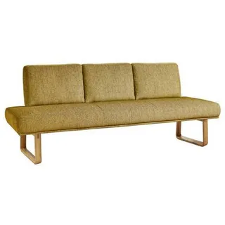 Dieter Knoll Sitzbank , Gelb , Holz, Textil , Asteiche , Schichtholz , 224x92x78 cm , Emas, Dgm , Fußauswahl, Lederauswahl, Stoffauswahl, Typenauswahl, mit Rückenlehne, in verschiedenen Größen erhältlich , Esszimmer, Bänke, Sitzbänke, Sitzbänke mit Lehne