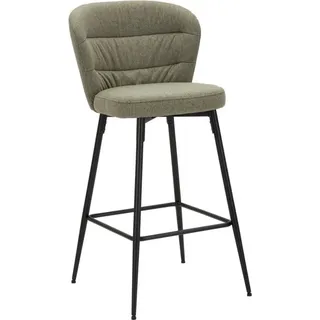 FURNLUX Barhocker Losanna Grün 52cm (2 Stück) / Hauptfarbe: Grün / Abmessungen: 52 x 108 x 59 cm - Grün