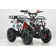 KXD M7A Seilzugstarter 6" 49ccm 2-Takt Quad Mini ATV Miniquad Benzinmotor Kinderquad Kinder Enduro - Grafity Weiß