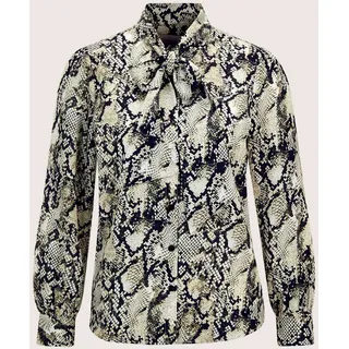 Langarmbluse MADELEINE "Bluse Elegante Bluse mit Animal-Print", Damen, Gr. 46, schwarz (schwarz, beige, multicolor), Obermaterial: 100% Polyester PES., Modern, Blusen Langarmbluse, Bluse mit Schluppe