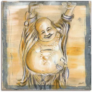 Artland Wandbild "Fröhlicher Buddha II" Religion 1 Stk. tlg. als Leinwandbild, Poster in verschied. Größen, farbe bild(er): naturfarben