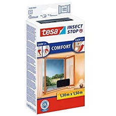 Tesa TE55343-00020-00 Malla Comfort para ventanas 1,3mx1,5m blanca, Standard, 1,3m x 1500mm