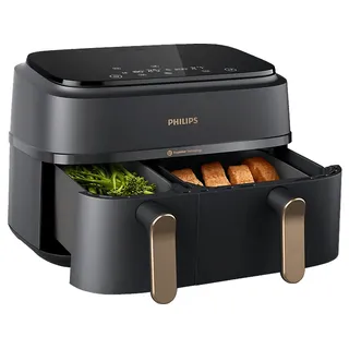 Philips Dual Basket NA352/00 Dunkelgrau/Kupfer