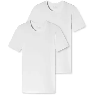 SCHIESSER Herren T-Shirt 2er Pack - Serie "95/5", Vorteilspack, Rundhals, S-XXL Weiß 2XL Pack