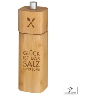 räder Glück ist das Salz in der Suppe Salzmühle 15 cm Braun unbefüllt