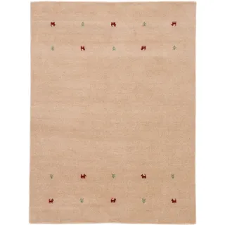 carpetfine Gabbeh Uni, beige, 300x400 cm | Moderner Teppich für Wohn- und Schlafzimmer