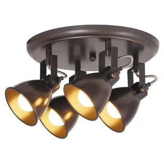 Spotleuchte Schienensystem Vivienne aus Metall Metall antik braun Ø30cm H:21cm - Bronze