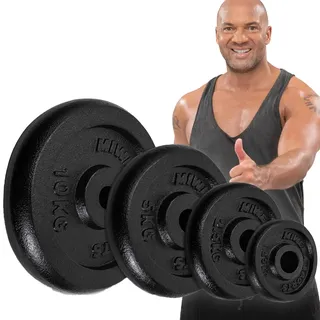 Miweba Sports Hantelscheiben Set | 1.25-10.0 kg Hantelscheibe | Profi Hanteln | Hantel Scheiben | Gewichte | Ø 30/31 mm | Hantelset | Gewichtsscheiben | Hantelgewicht