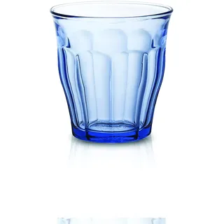 Duralex Made in France Picardie Trinkgläser aus Glas, 6 Stück, 18 ml, Marineblau