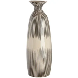 GILDE Vase Pula Keramik Creme glasiert Höhe 50 cm Durchmesser 16,5 cm Dekoration Wohnaccessoire Geschenk Wohnkultur