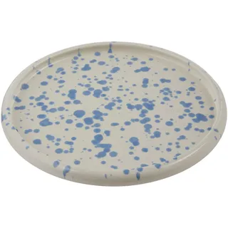 Butlers Frühstücksteller Boogy Splash , Hellblau , Keramik , 21x2.3x21 cm , Geschirr, Teller