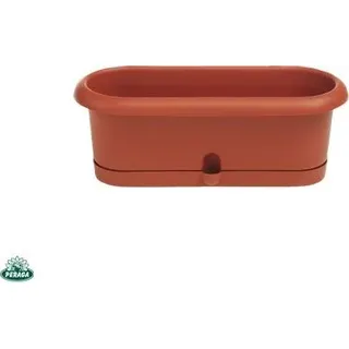 kräutertopf PIERINA 30x10,5cm TE mit Schale - Orange