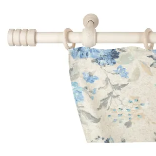 Gardinenstange SN DECO GROUP "Pisa" Gr. 3, weiß (weiß antikfarben), L:160cm, Holzwerkstoff, Gardinenstangen, Gardinenstange, 28 mm, Holz, verschiedene Längen und Farben, Komplettset