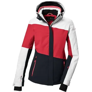 KILLTEC Damen Skijacke/Funktionsjacke mit abzippbarer Kapuze und Schneefang KSW 67 WMN SKI JCKT, modern red, 44