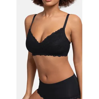 Still-BH DORINA "Valeria Nursing Bra", Damen, Gr. 85, Cup G, schwarz, Spitze, Obermaterial: 89% Nylon, 11% Lyocell, BHs Still-BH, mit Bügel, Stillclips für Einhandbedienung, mit Spitze