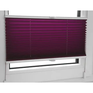 Plissee Faltrollo inkl. Klemmträger beere 40x120 cm Jalousie - Violett