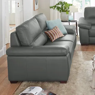 Calia Italia Couch Leder 3-Sitzer Grau
