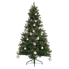 Bild von Künstlicher Weihnachtsbaum »Fertig geschmückt«, mit 60 Kugeln und LED Beleuchtung grün Material Kunststoff, Yourhome