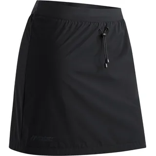 Maier Sports Midirock "RainSkirt Winter" gefütterter Damen Rock, wasserabweisender Überrock, elastischer Bund, schwarz