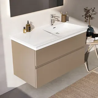 Ideal Standard Waschtischunterschrank 2 Auszüge 100 x 50,5 x 55 cm Greige Matt E3446UP