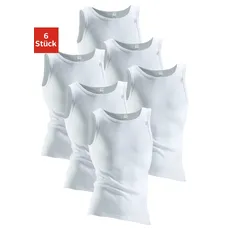 Clipper Exclusive Unterhemd, (6 St.), in Doppelripp-Qualität, weiß