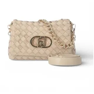 Liu Jo für Damen. AA6148-T385A Beige geflochtene Umhängetasche (OSFA), Lässig, Polyester