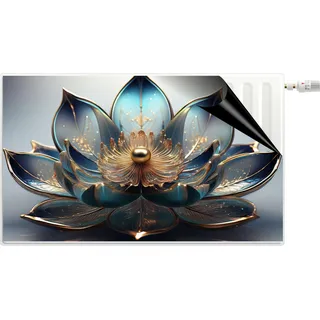 Heizkörperverkleidung Magnetische Heizkörpermatte Goldene Blume 3D