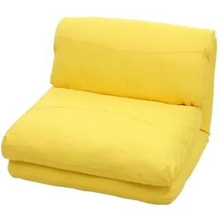 Mendler Schlafsessel HWC-E68, Schlafsofa Funktionssessel Klappsessel Relaxsessel, Stoff/Textil ~ gelb
