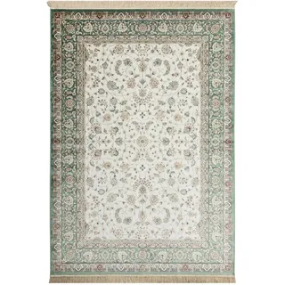 Steffensmeier Orientteppich 95/140 cm Riad Tabriz , Grün , Textil , Orientalisch , Rechteckig , 95x140 cm , für Fußbodenheizung geeignet , Teppiche und Böden, Teppiche, Orientteppiche