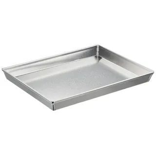 Baldassare Agnelli Pentole Agnelli Pasticceria e Pizza Rechteckiges Backblech aus Aluminiumlegierung 3003 mit Rand, Grau, 30 x 23 x 3 cm