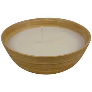 Ambia Home Outdoorkerze , Weiß, Hellbraun , Textil, Naturmaterialien, Paraffin , rund , 6.5 cm , Made in Eu , ohne Palmöl , Dekoration, Kerzen & Kerzenhalter